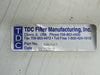 TDC MANUFACTURING INC. Replacement Filter 10001511