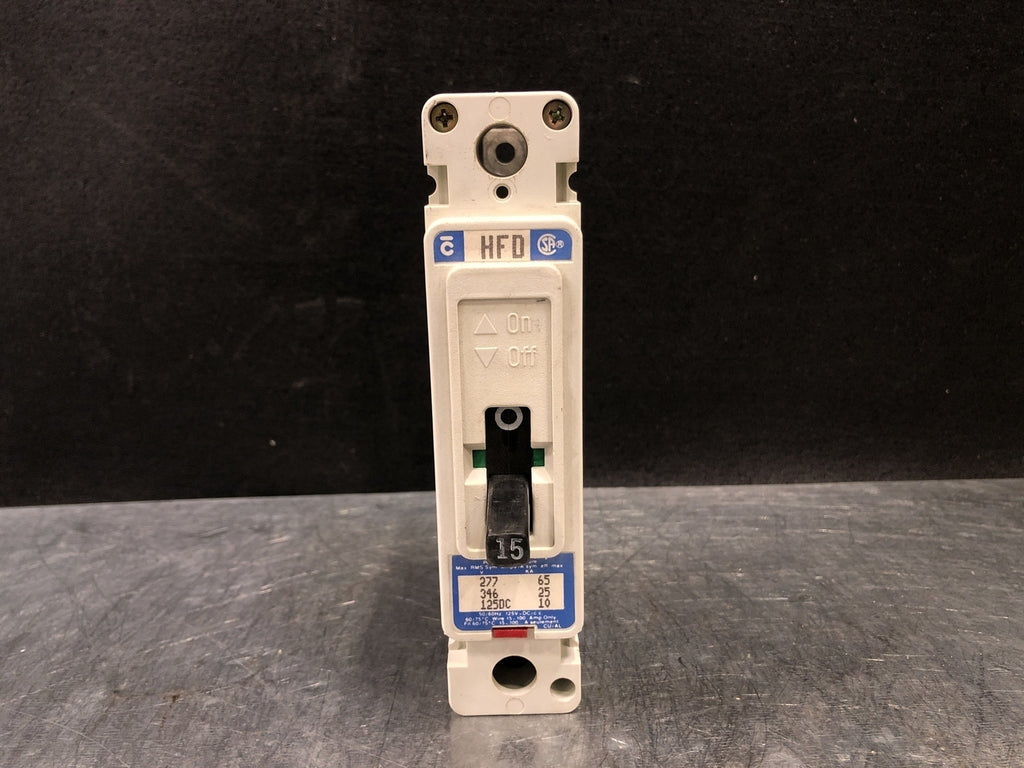 CUTLER-HAMMER 15 Amp, 1 Pole, Circuit Breaker HFD1015