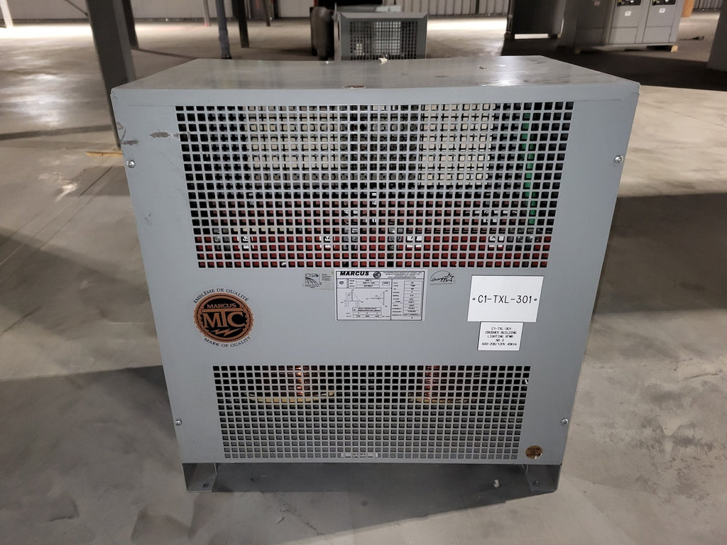 MARCUS 45 kVA Transformer, 600 pri. volts, 208Y/120 sec. volts MT45A1