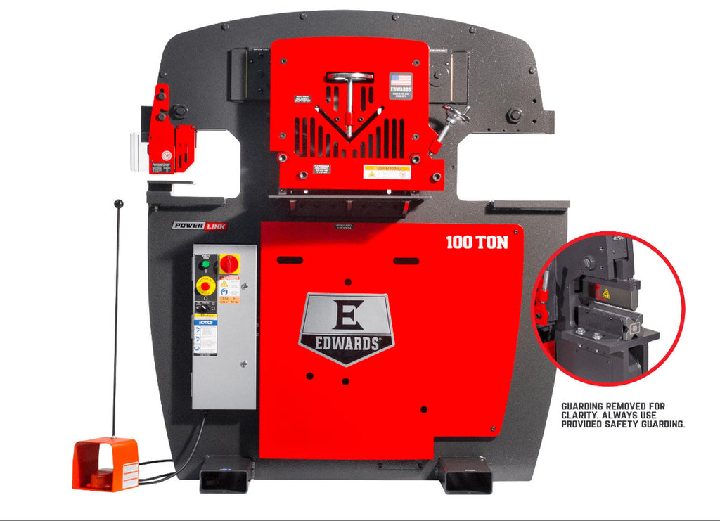 EDWARDS 100 Ton Ironworker 230V, 3 ph w/ Powerlink and 10" Brake ED9-10233522