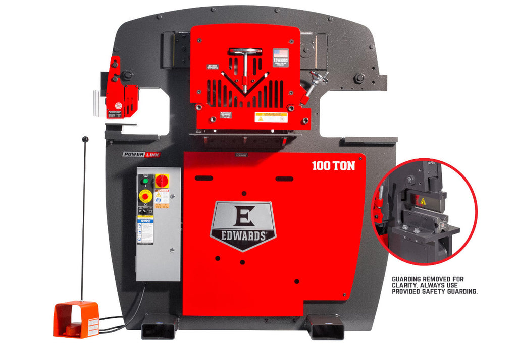 EDWARDS 100 Ton Ironworker 230V, 3 ph w/ 10" Brake ED9-10233022