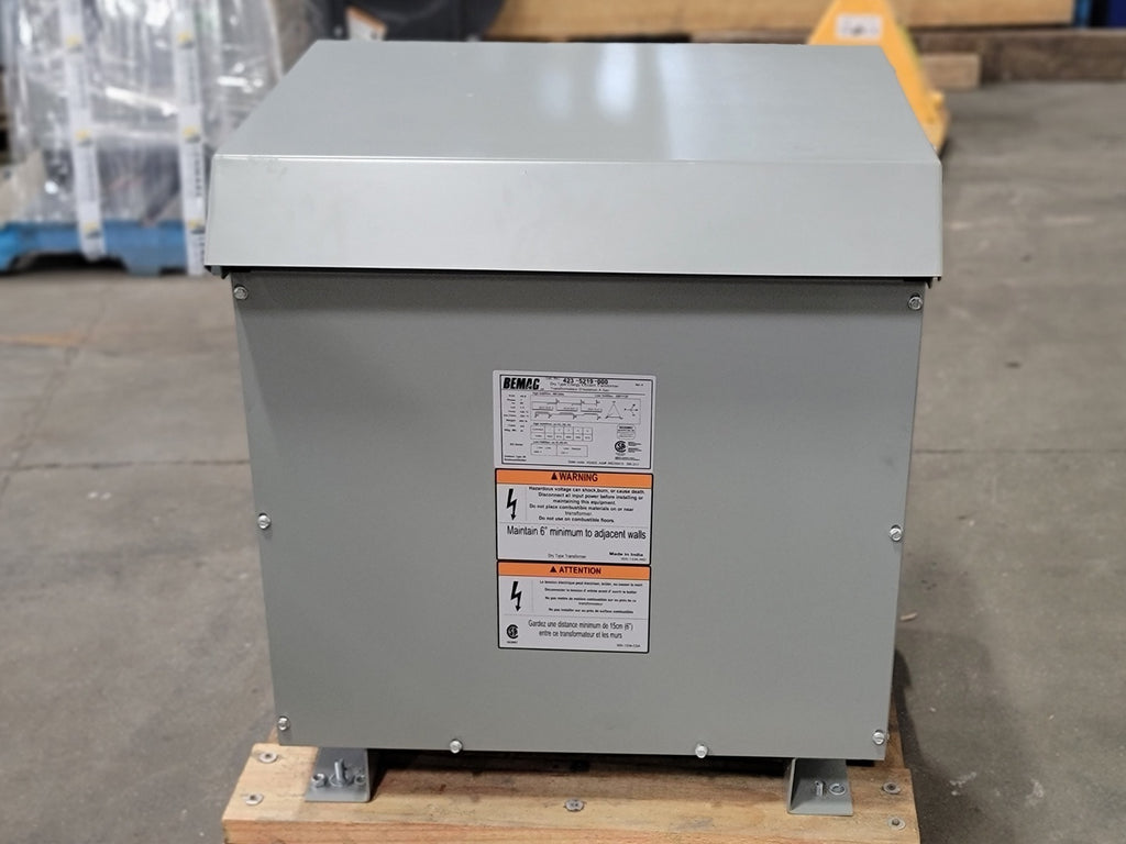 BEMAG 45 kVA Transformer, 600 Delta pri. volts, 208Y/120 sec. volts 423-5219-000