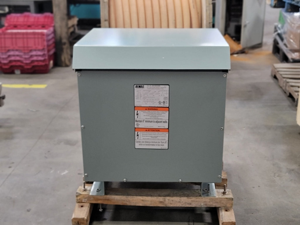 BEMAG 45 kVA Transformer, 600 Delta pri. volts, 208Y/120 sec. volts 423-5219-000