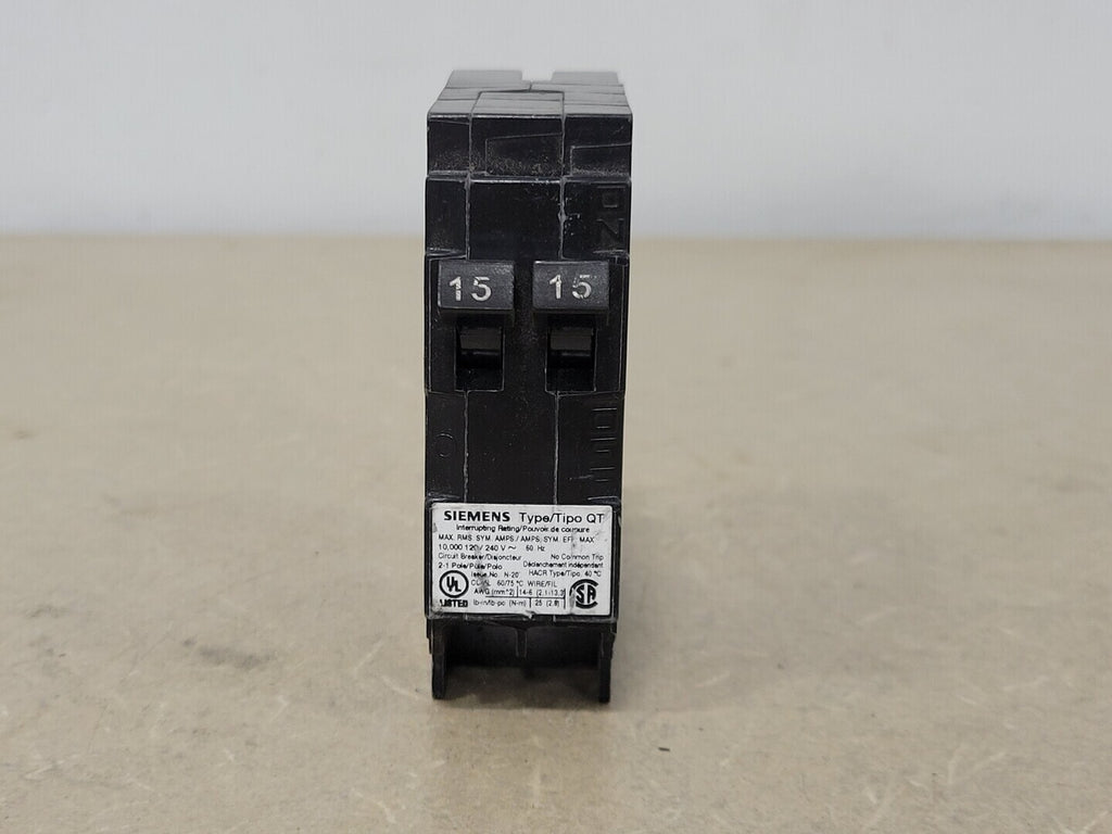 SIEMENS 15 Amp, 2 Pole, 120/240 volts Circuit Breaker QT215
