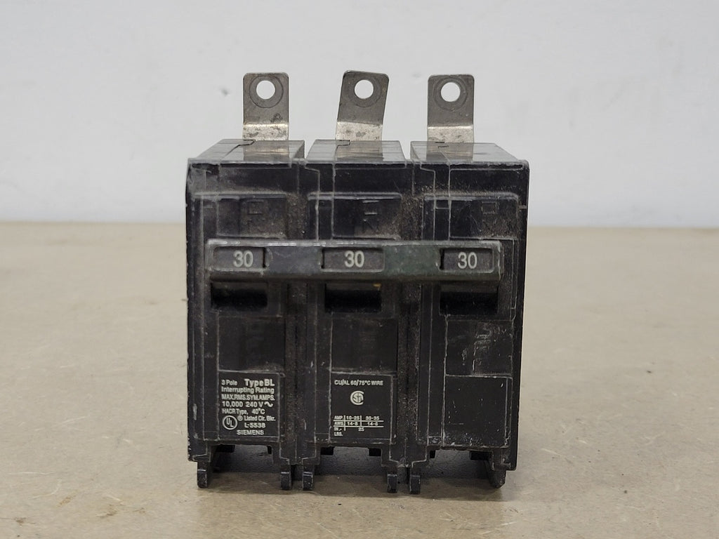 SIEMENS 30 Amp, 3 Pole, 120/240 volts Circuit Breaker BL330