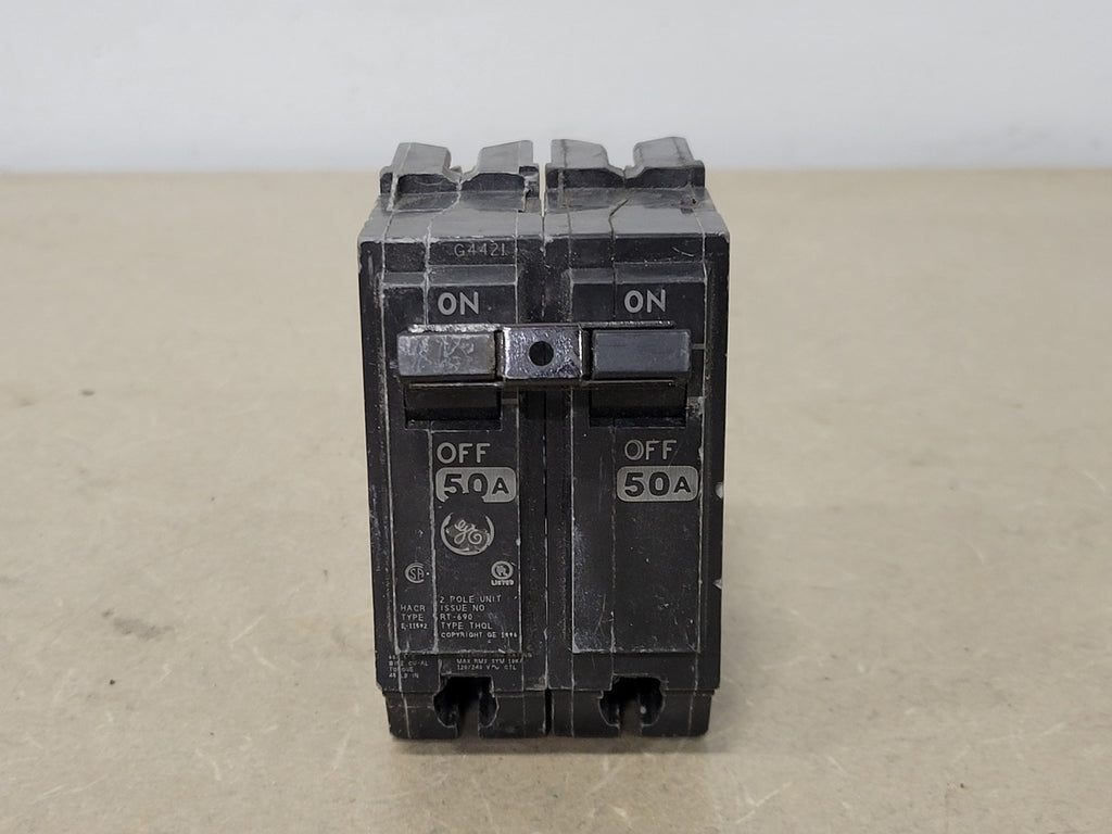 GENERAL ELECTRIC 50 Amp, 2 Pole, 120/240 volts Circuit Breaker THQL250