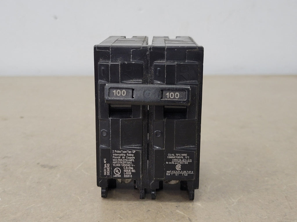 SIEMENS 100 Amp, 2 Poles, 120/240 volts Circuit Breaker Q2100