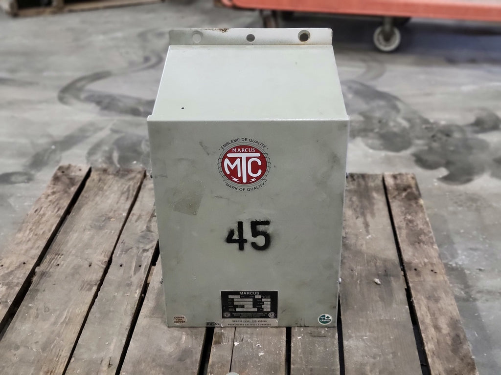 MARCUS 45 kVA Transformer, Pri 480V, Sec 240V, 3ph