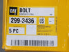 CATERPILLAR Hex Head Bolt 7/8" - 9 x 3-1/2", Grade 8, 299-3436 (Box of 5)