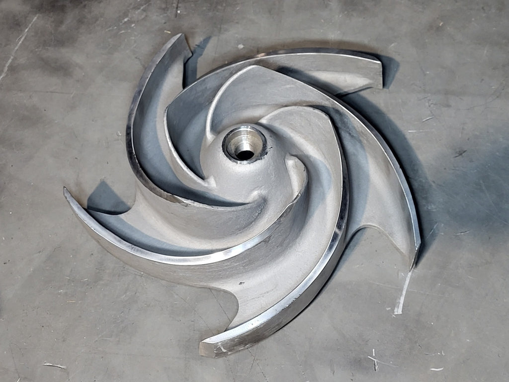 GOULDS 5-Vane Pump Impeller 316SS, Size 6x8x18, 84528-2