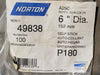 NORTON 49838/49841 A290 6" Grit Aluminum Oxide PSA Disc Roll 100pcs/rol (Box of 6)