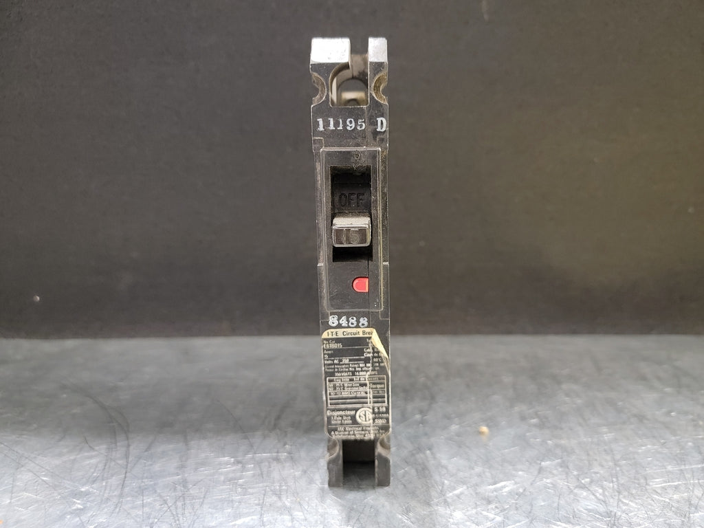 ITE 15 Amp, 1 Pole, 350 volts Circuit Breaker E61B015