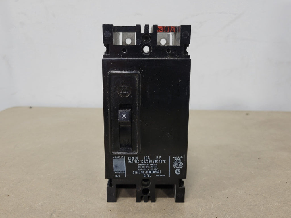 WESTINGHOUSE 30 Amp, 2 Pole, 240 Volts Circuit Breaker EB2030