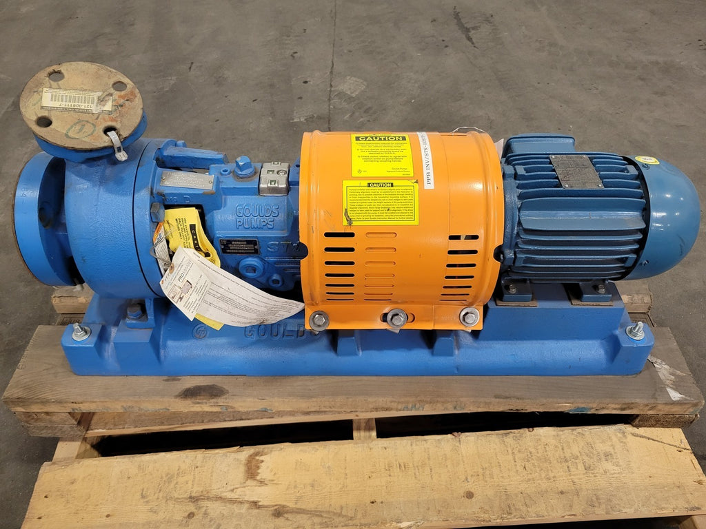 GOULDS 3196 i-FRAME Process Centrifugal Pump, 1.50x3-6, 100GPM, 20FT, w/ 1.5HP Motor