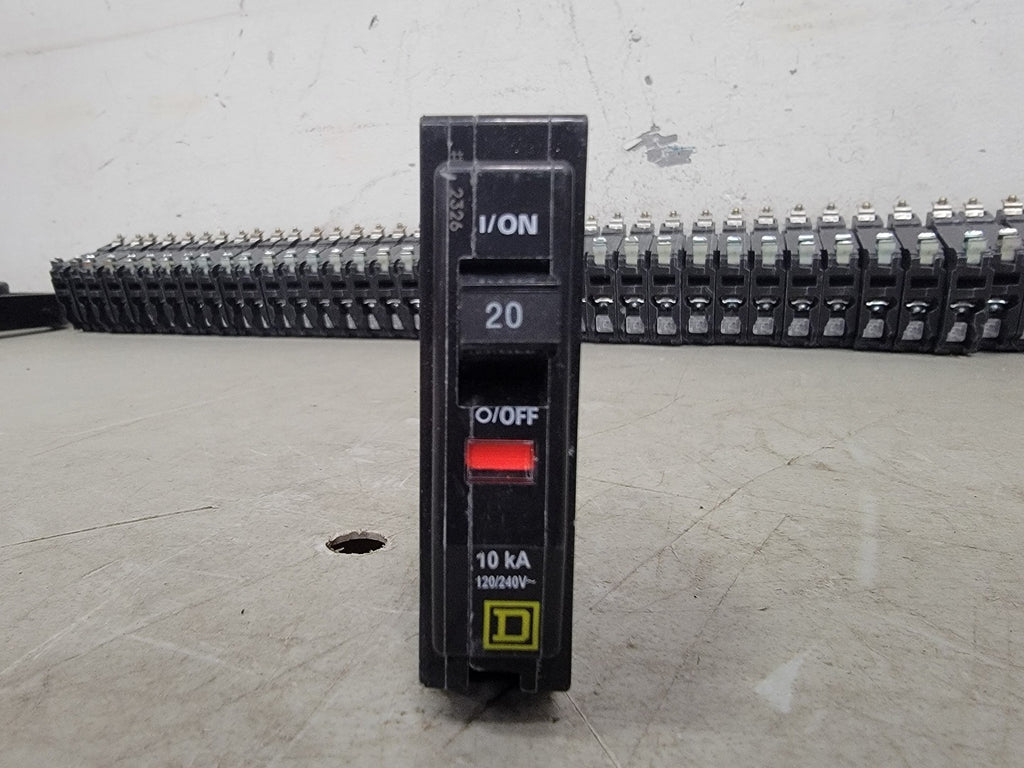 SQUARE D 20 Amp, 1 Pole, 120/240 Volts Circuit Breaker QOB120