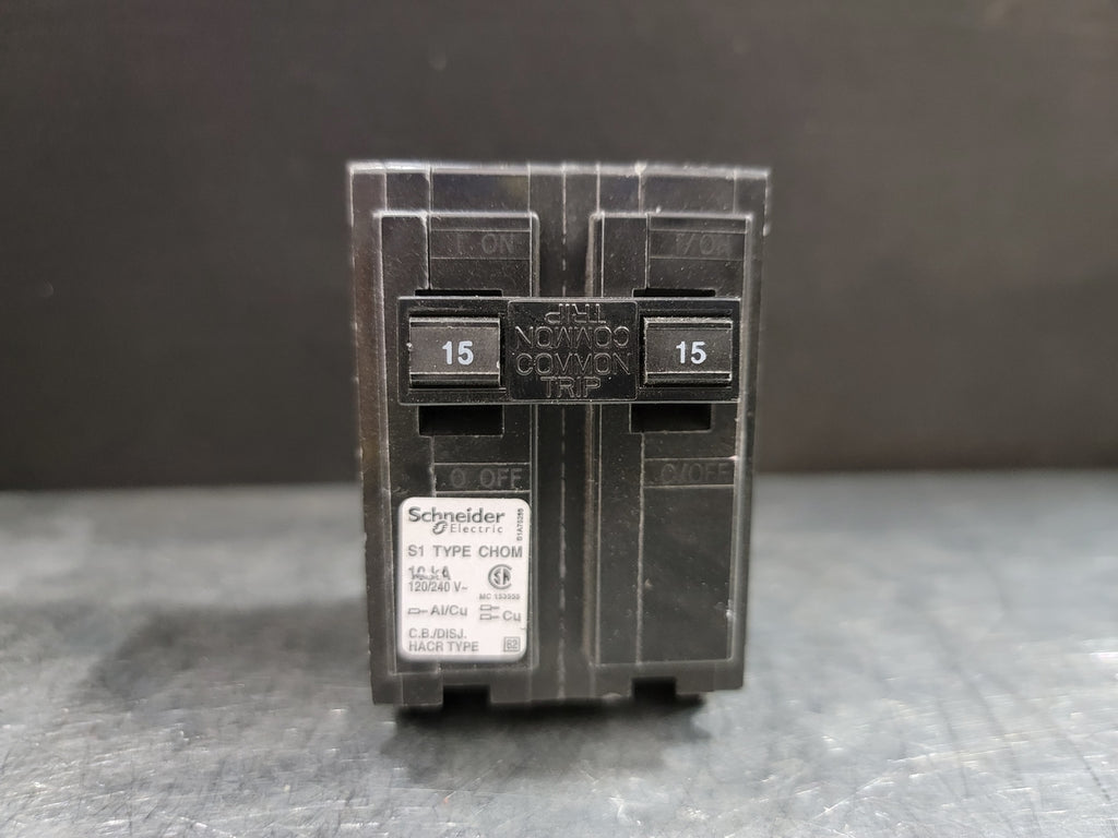 SCHNEIDER ELECTRIC 15 Amp, 2 Pole, 240 volts Circuit Breaker CHOM215