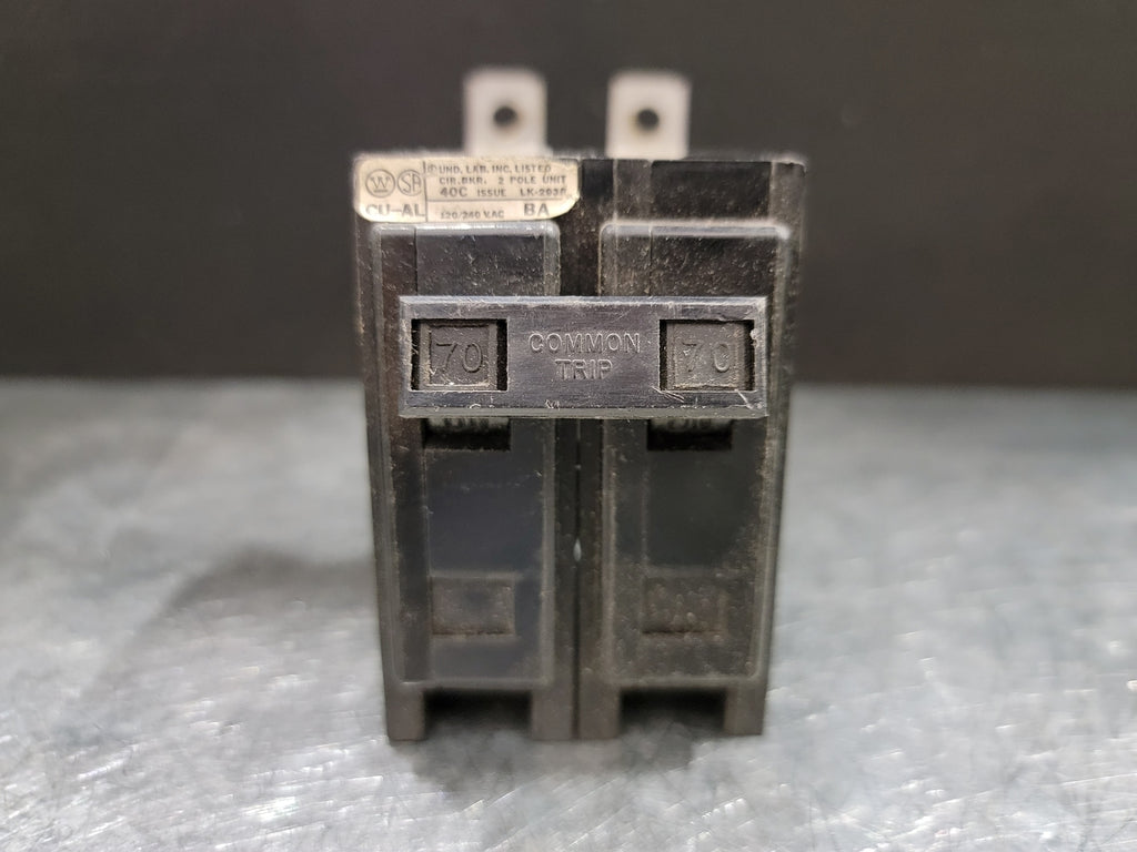 WESTINGHOUSE 70 Amp, 2 Pole, 120/240 Volts Circuit Breaker BA270