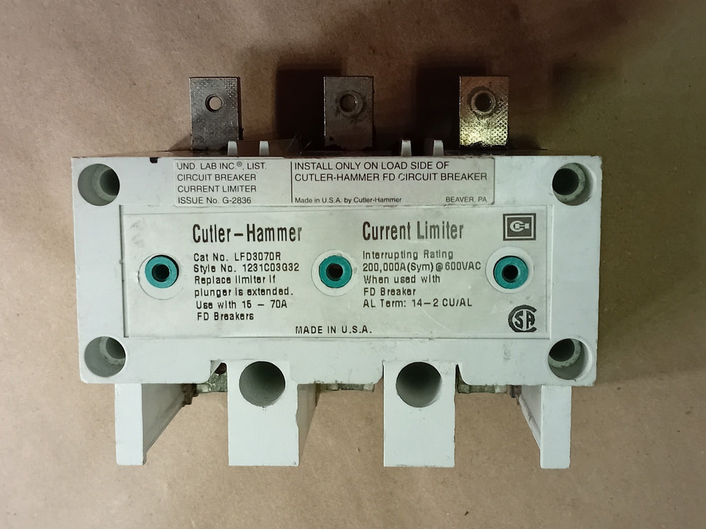 CUTLER-HAMMER 70 Amp, 3 Pole, 600 Volts Current Limiter LFD3070R