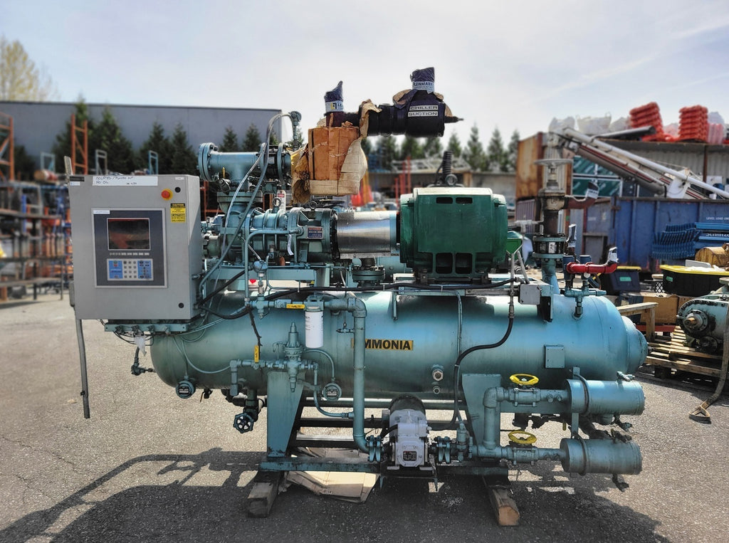 MYCOM 160VLD Ammonia Screw Compressor Package 125 HP 575V NH3 Refrigeration Skid