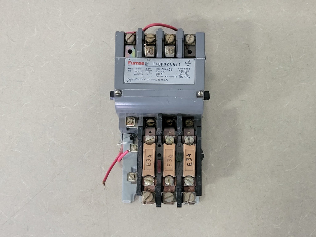 FURNAS 27 Amp 3 Pole NEMA Size 1 Magnetic Starter 14DP32AA71 w/ Overload Relay