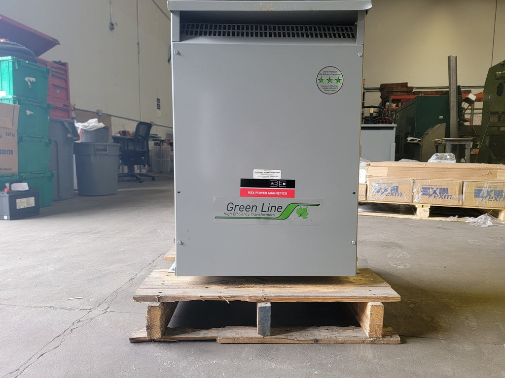 REX POWER MAGNETICS 45 kVA Transformer 480D Pri. volts, 480Y/277 Sec. Volts, BC45H-P/Z3