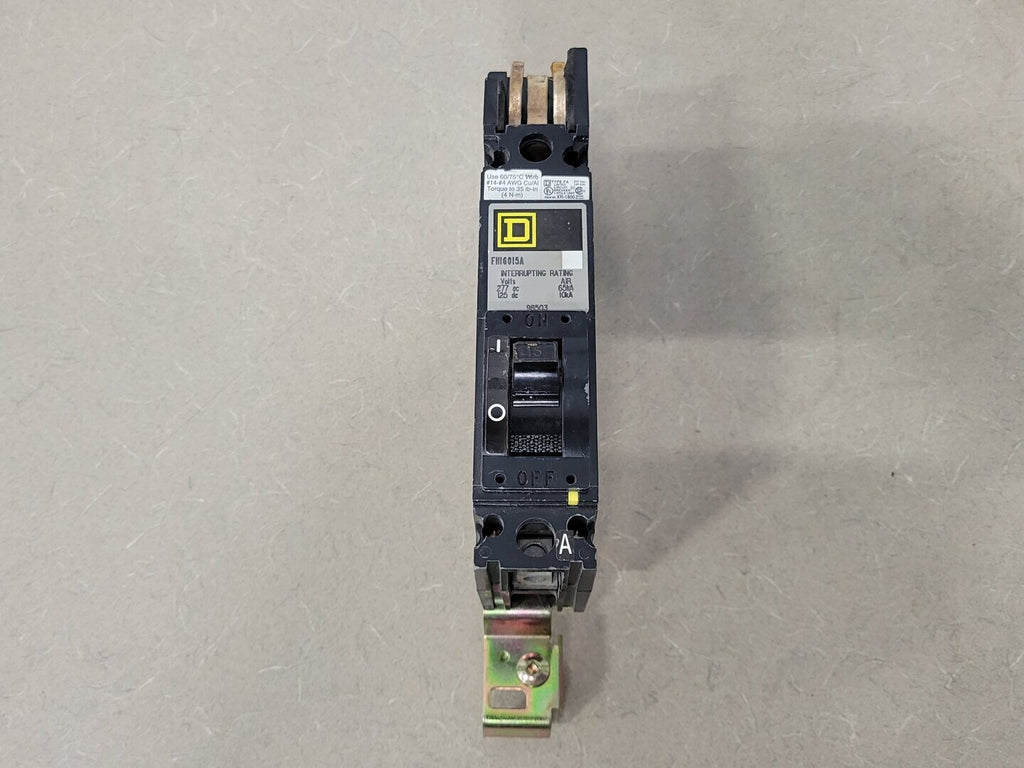SQUARE D 15 Amp, 1 Pole, 277 volts Circuit Breaker FH16015A