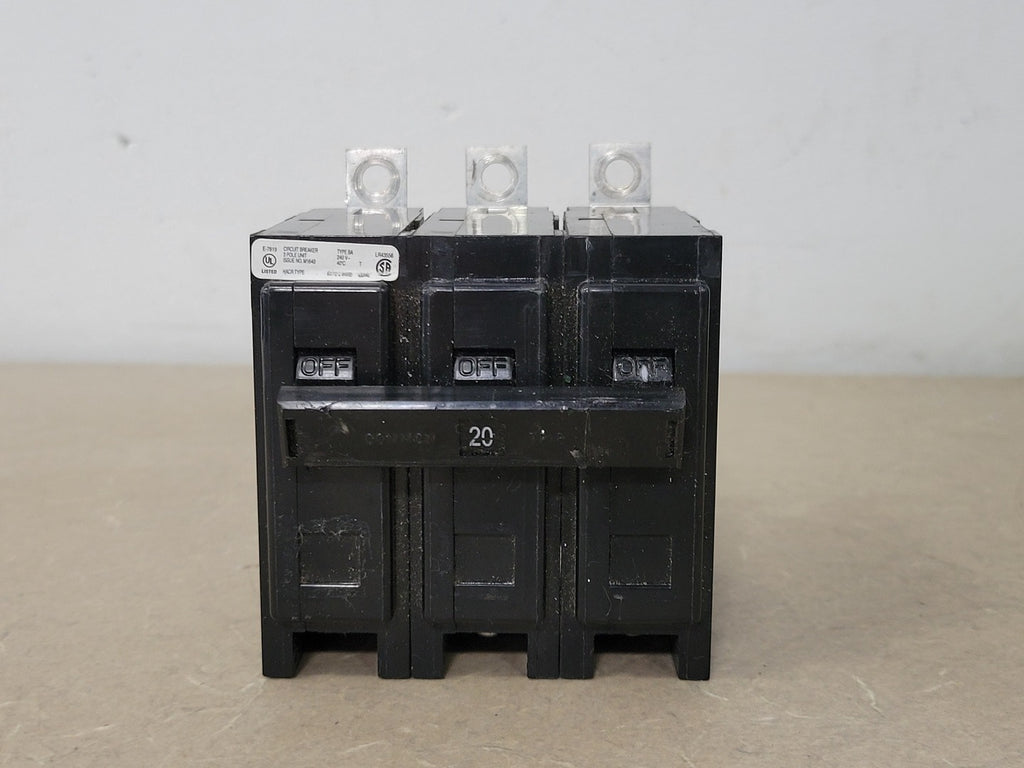 EATON 20 Amp, 3 Pole, 240 volts Circuit Breaker BA320