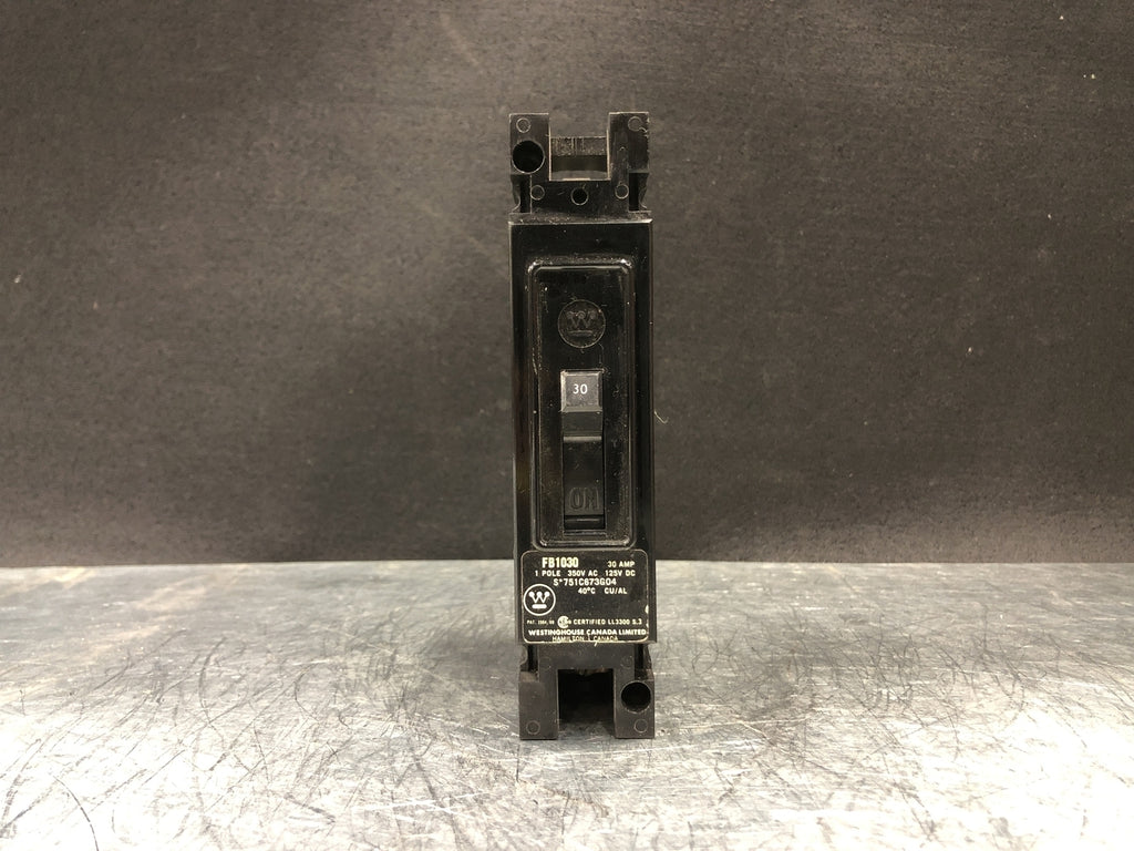 WESTINGHOUSE 30 Amp, 1 Pole, 350 Volts Circuit Breaker FB1030