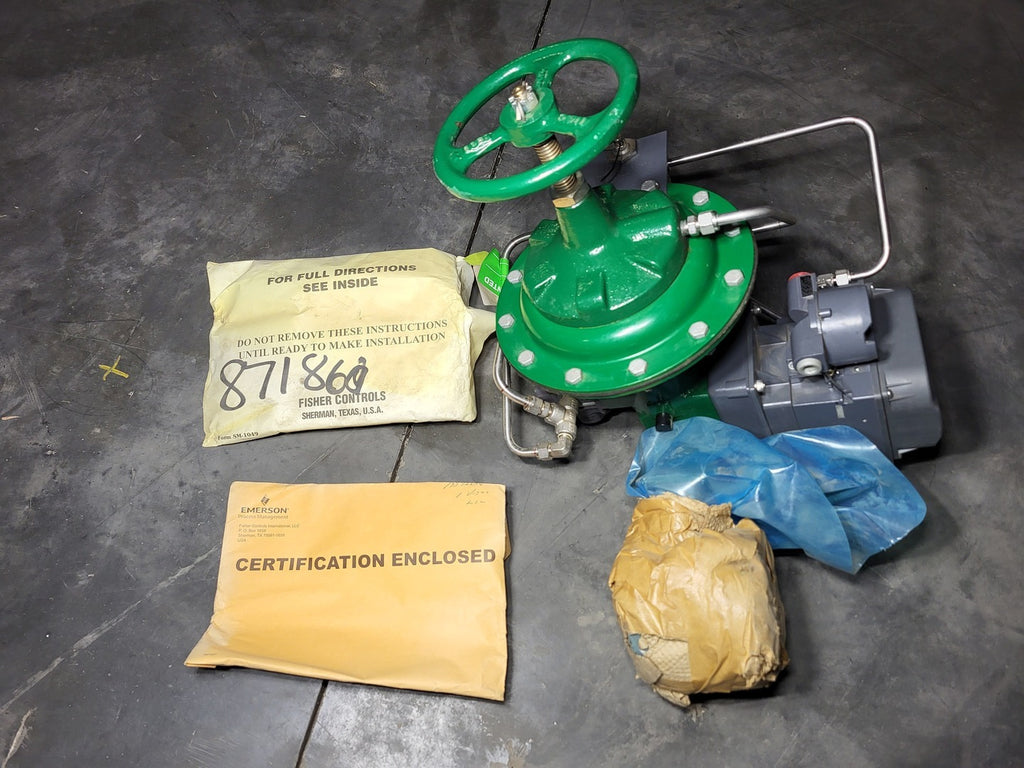 FISHER 1" Flanged Control Valve V300 w/ Actuator 1052-20 and Controller DVC6020F