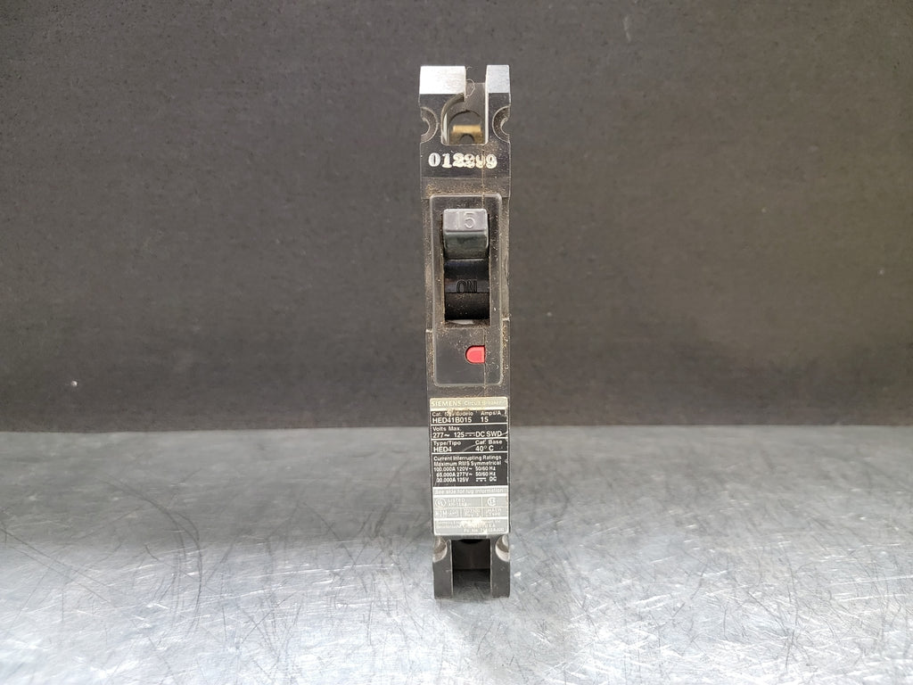SIEMENS 15 Amp, 1 Pole, 277 volts Circuit Breaker HED41B015