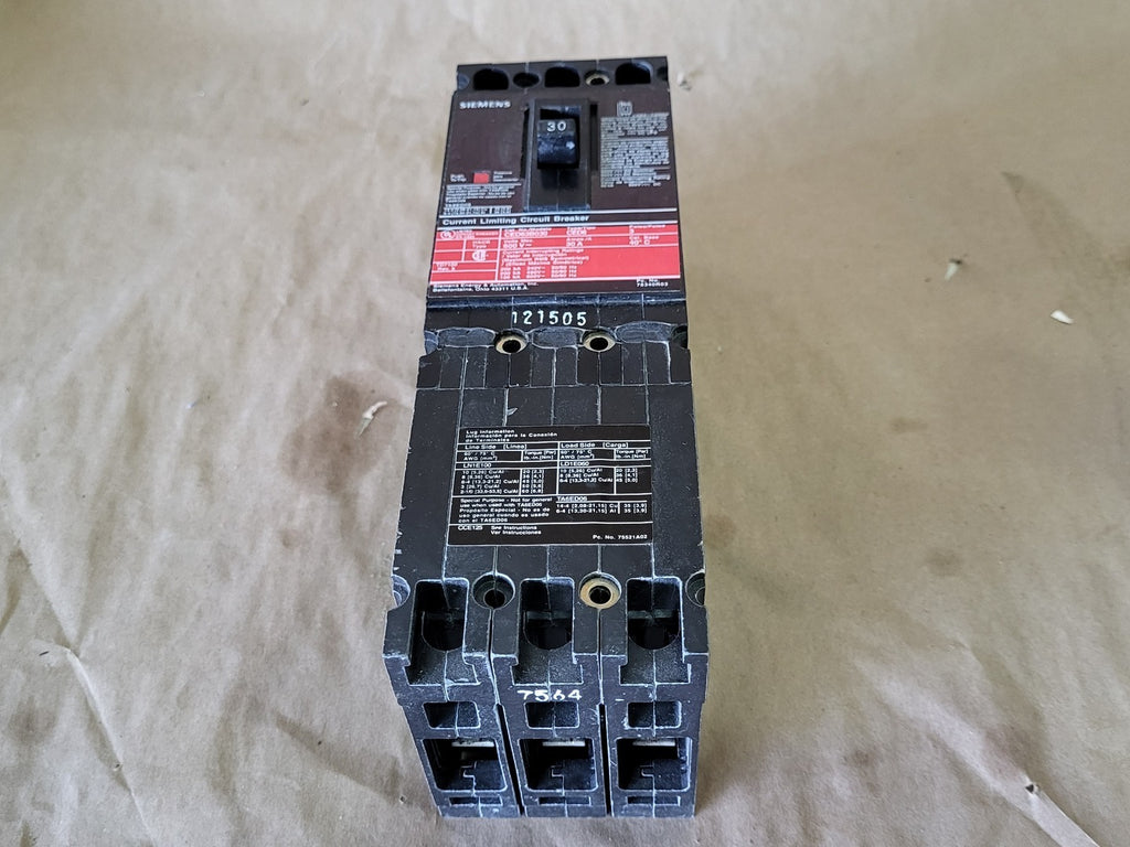 SIEMENS 30 Amp 3 Pole 600 Volts Circuit Breaker CED63B030