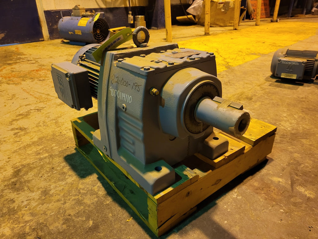 SEW-EURODRIVE 17.08:1 Ratio Inline Gear Reducer Type R87A w/ 5 hp Motor R87DT100L4