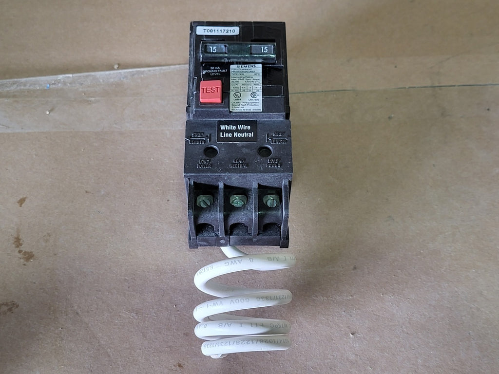 SIEMENS 15 Amp, 2 Pole, 120/240 Volts Circuit Breaker QE215H