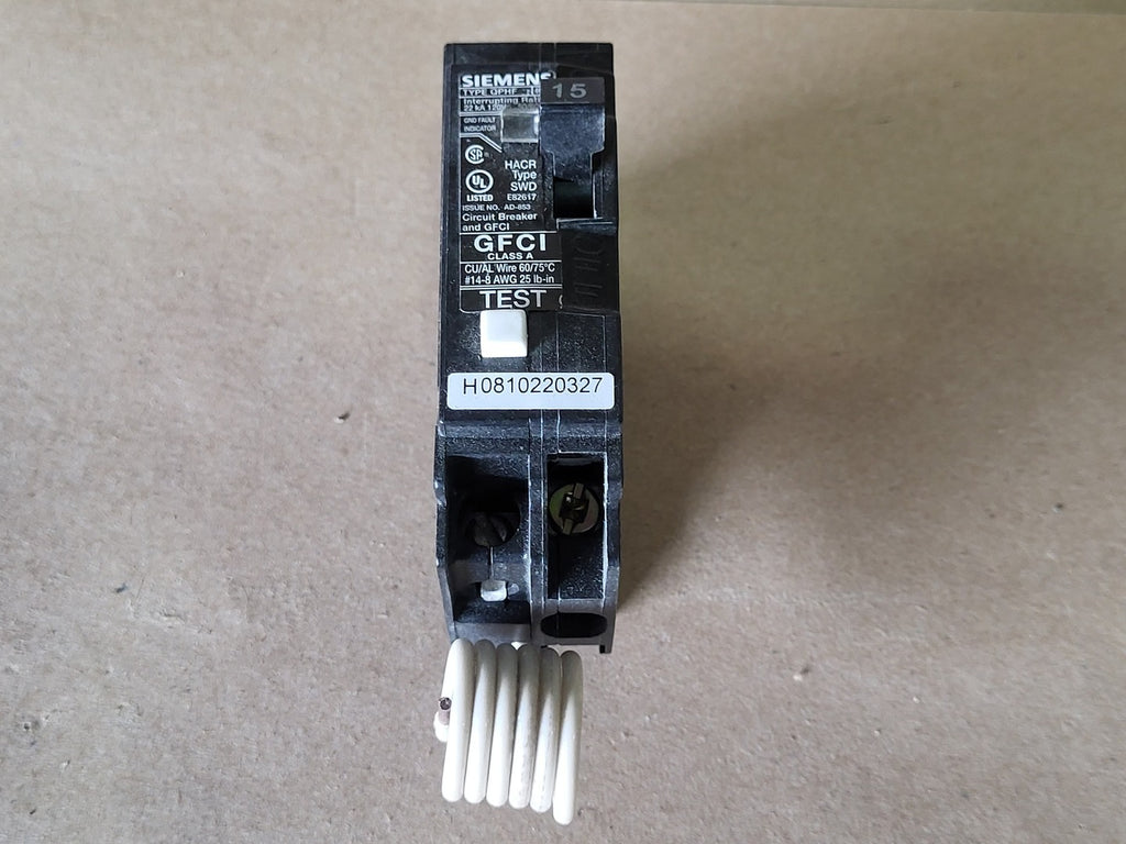 SIEMENS 15 Amp, 1 Pole, 120 volts Circuit Breaker QF115