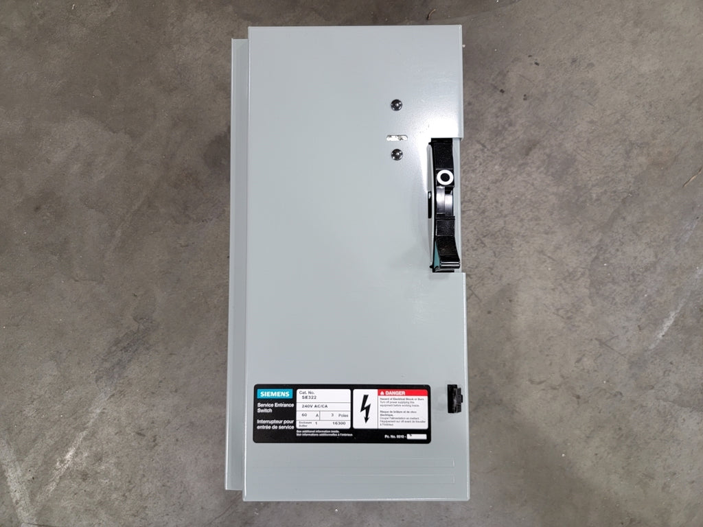 SIEMENS 60 Amp, 3 Pole, 240 volts Disconnect SE322
