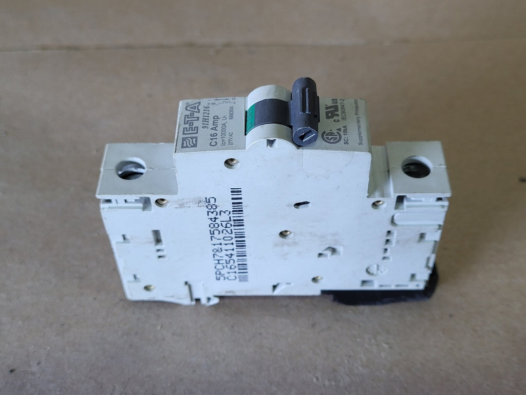 ETA 16 Amp, 1 Pole, 277 Volts Miniature Circuit Breaker 91H1216
