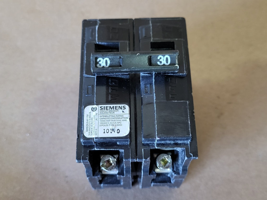 SIEMENS 30 Amp, 2Pole. 120/240 volts Circuit Breaker Q230
