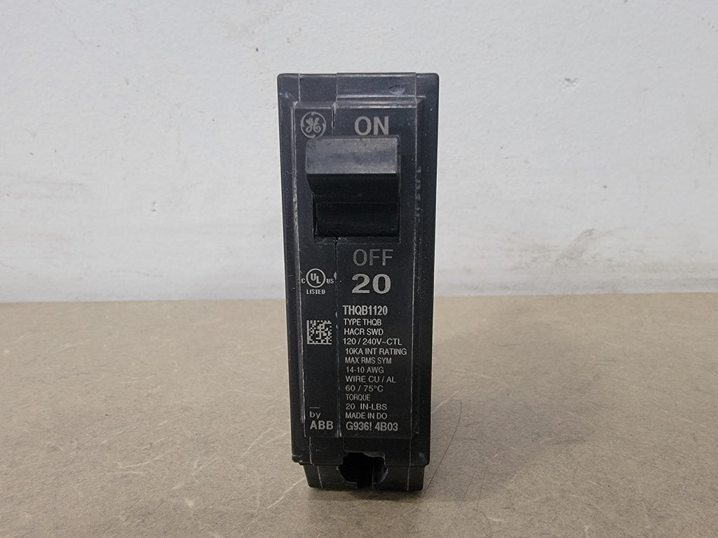 GENERAL ELECTRIC 20 Amps 1 Pole 120/240 volts Circuit Breaker THQB1120