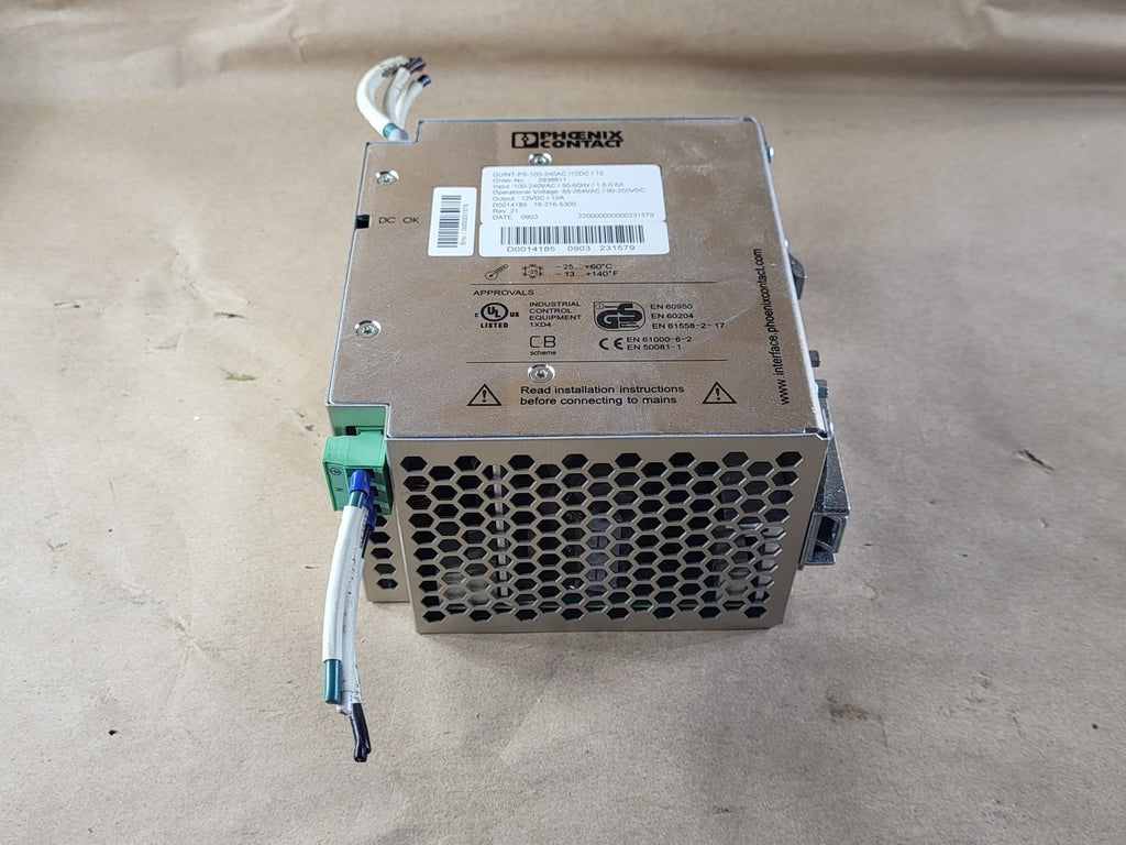 PHOENIX CONTACT Power Supply QUINT-PS-100-240AC/12DC/10