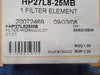 HYPRO Hydraulic Filter Element HP27L8-25MB