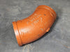 VICTAULIC 6" Grooved 45° Elbow Fitting, Ptd. Orange, No. 110