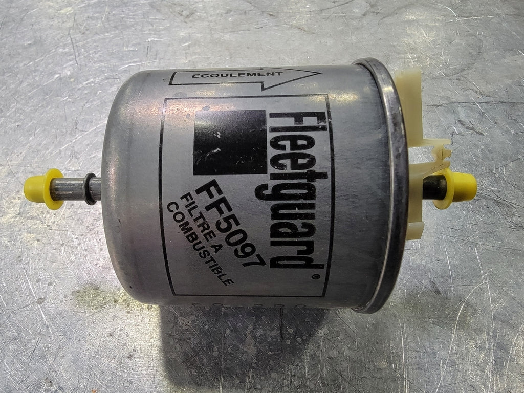 FLEETGUARD Inline Fuel Filter FF5097, 3.22" OD, 5.45 HG, 2" ID, 0.311" I/O