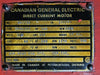CANADIAN GENERAL ELECTRIC 100 hp, 500 Volts, 1150rpm, 505AS, DC Electric Motor CD505AS