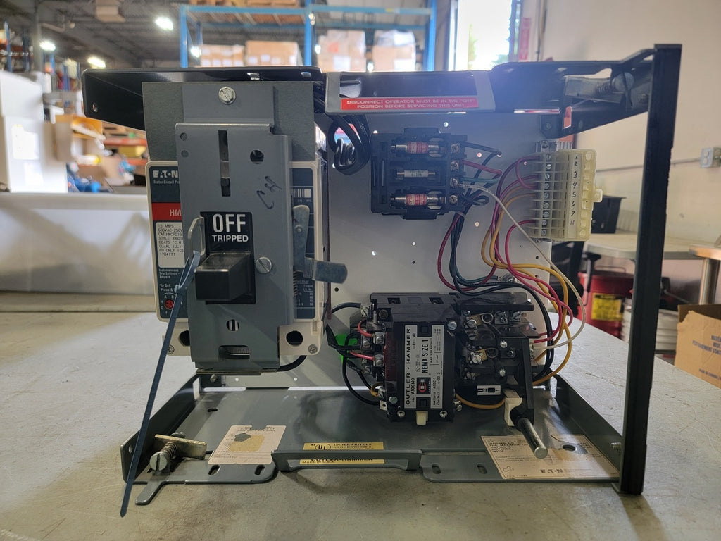 CUTLER-HAMMER NEMA Size 1 MCC Bucket w/ HMCP015E0C Motor Circuit Protector 15A 600V