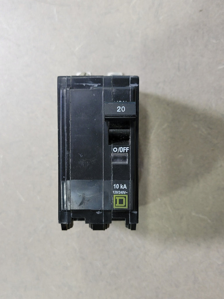 SQUARE D 20 Amp, 2 Pole, 120/240 Volts Circuit Breaker QOB220