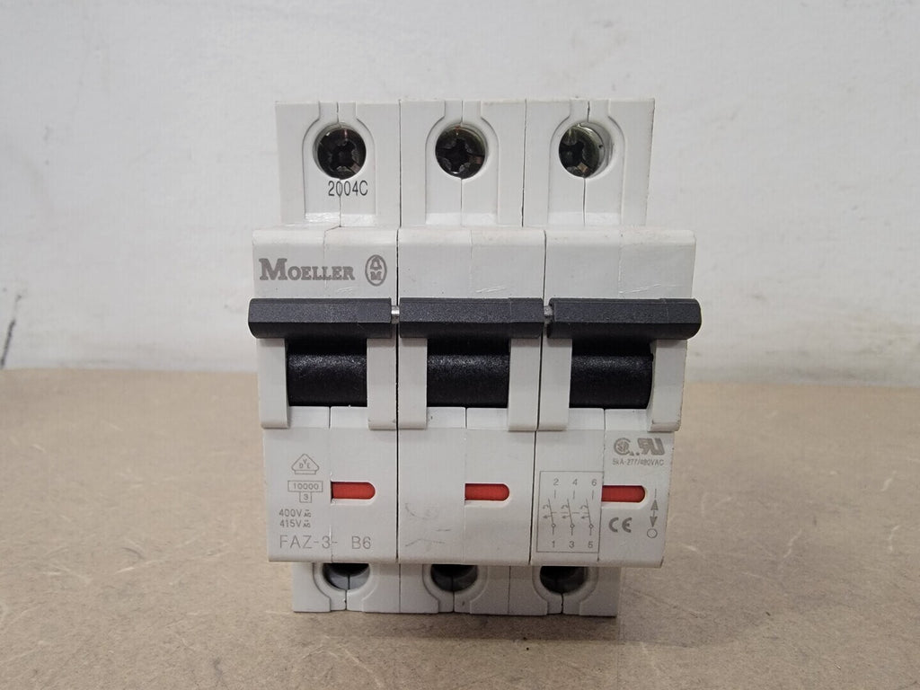 MOELLER 5kA 3-Pole Circuit Breaker FAZ-3-B6