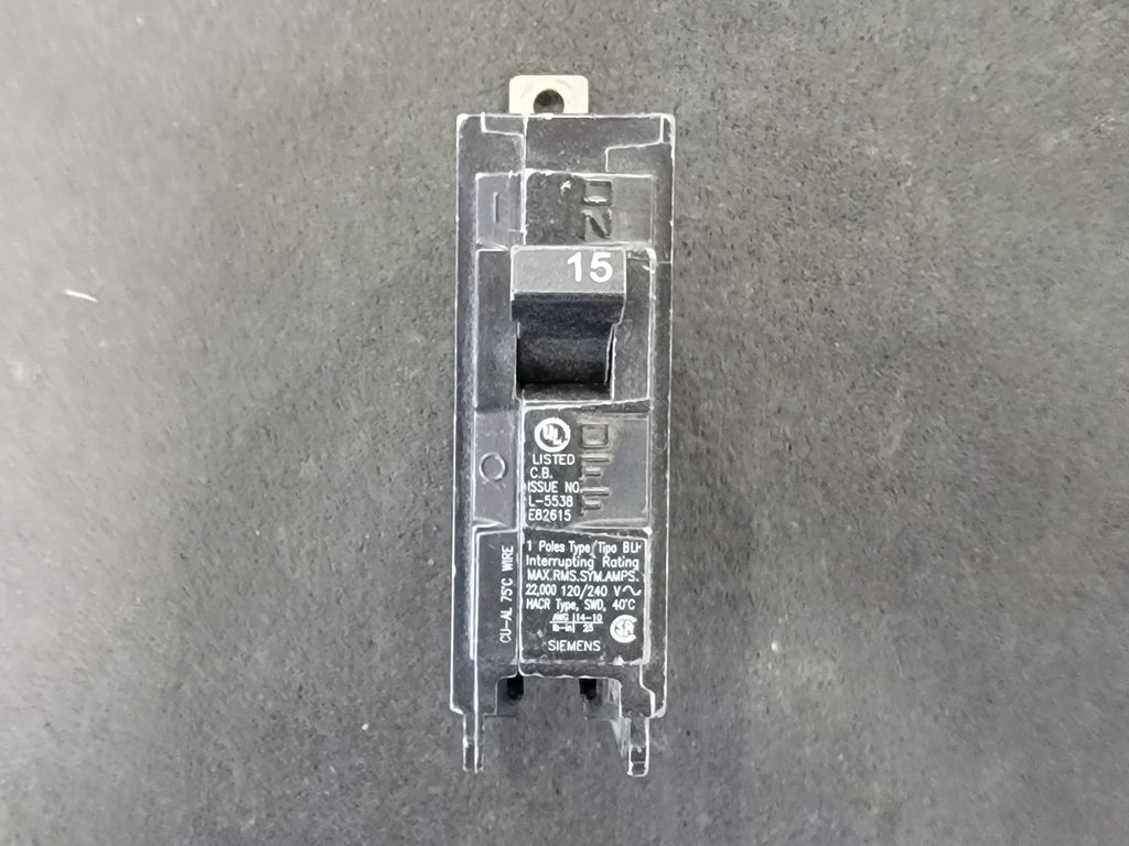 SIEMENS 15 Amp, 1 Pole, 120/240 volts Circuit Breaker B115H