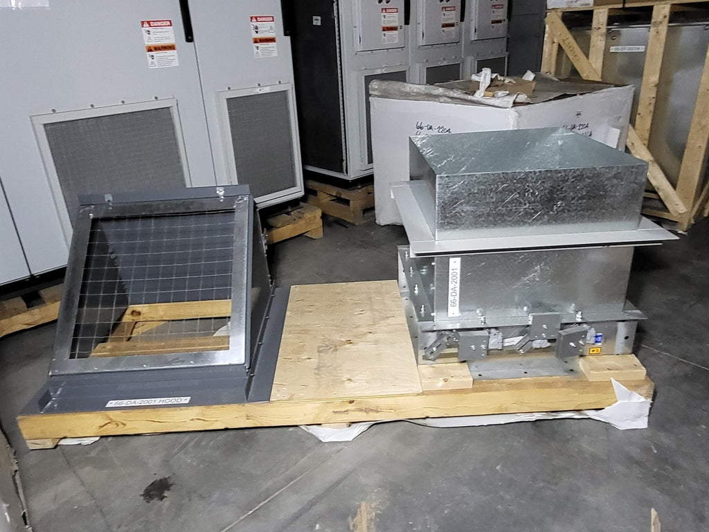 GREENHECK 24" x 24" Backdraft Damper HPR-12024X24 w/ Exhaust Hood & Bird Screen