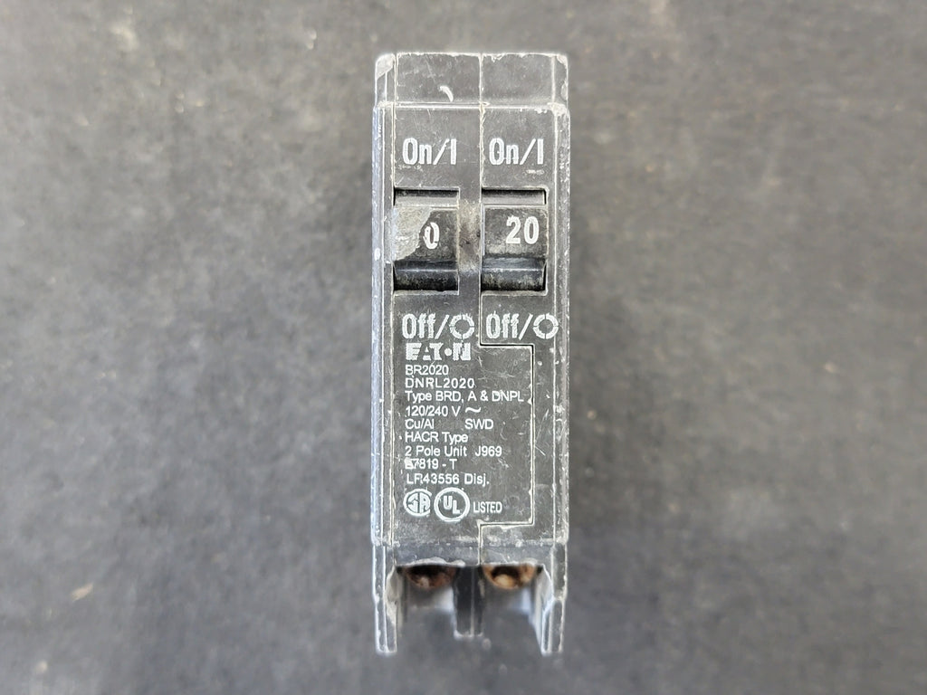 EATON 20 Amp, 2 Pole, 120/240 volts Circuit Breaker BR2020