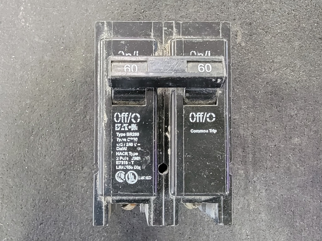 EATON 60 Amp, 2 Pole, 120/240 Volts Circuit Breaker BR260